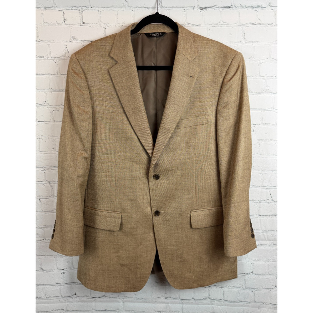 JOS. A. BANK beige silk wool mens jacket blazer 41R